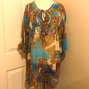 Paisley Tunic/Swim Cover-up